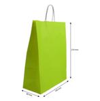 Papieren draagtasje 190x210 mm groen / 75 stuks, Ophalen of Verzenden, Nieuw