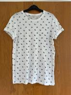 Wit herenshirt met klein vogelprintje | River Island, maat S, Maat 48/50 (M), Wit, Ophalen of Verzenden, River Island