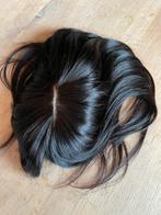 Topper met pony bruin zwart pruik 100% virgin human hair, Sieraden, Tassen en Uiterlijk, Uiterlijk | Haarverzorging, ?, Zo goed als nieuw