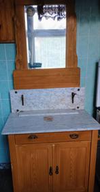 Oude kaptafel met marmeren blad, Antiek en Kunst, Ophalen