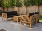 5 persoons Loungeset met kussens | Teakhout van Puurteak, Tuin en Terras, Tuinsets en Loungesets, Nieuw, Bank, Teakhout, Ophalen of Verzenden