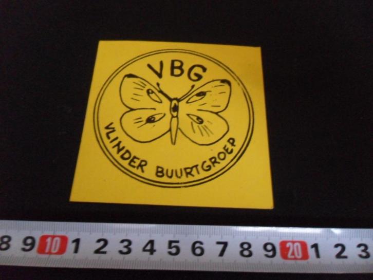 sticker VBG vlinder buurt groep, Verzamelen, Stickers, Zo goed als nieuw, Bedrijf of Vereniging, Ophalen