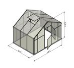 Broeikas Sanus XL-7 (6.38m²) 2.90 x .20 x 2.25 polycarbonaat, Tuin en Terras, Kassen, Polycarbonaat, Ophalen of Verzenden, Aluminium