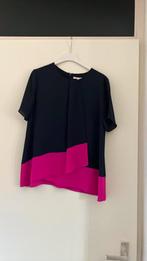 Fifth house top/blouse donkerblauw met knalroze mt 36, nieuw, Kleding | Dames, Ophalen of Verzenden, Nieuw, Maat 36 (S), Blauw