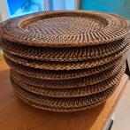 8 rieten vintage onderborden zgan, Huis en Inrichting, Ophalen, Zo goed als nieuw, Bord