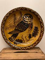 Jean Hampton Studio Pottery | UK | wandbord met uil | 1978, Antiek en Kunst, Ophalen of Verzenden