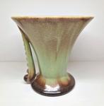 Art Deco druipglazuur aardewerk trompetvaas, Katwijk 1930., Ophalen of Verzenden