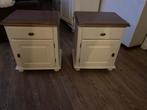 Twee vintage nachtkastjes, Gebruikt, Minder dan 45 cm, Hout, 55 tot 70 cm