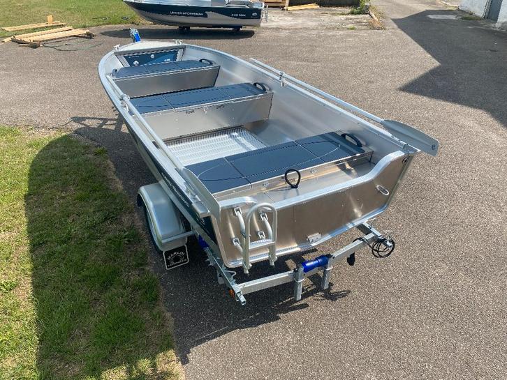 linder 445 basic  aluminium perfectie, Watersport en Boten, Vis- en Consoleboten, Nieuw, 10 tot 30 pk, 3 tot 6 meter, Benzine