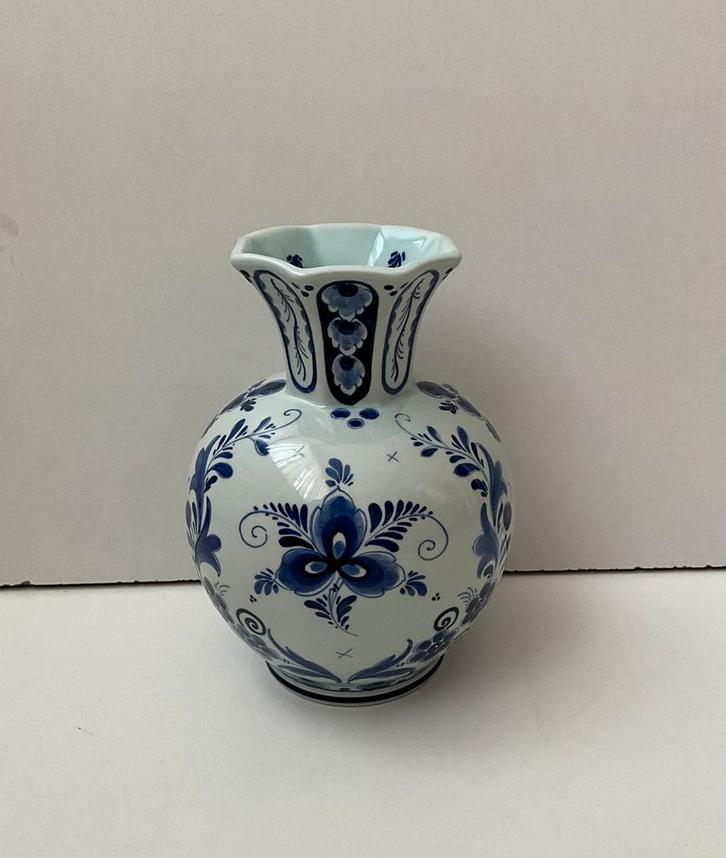 Prachtig Delftsblauw buikvaasje met mooie halslijn, Antiek en Kunst, Antiek | Vazen, Ophalen