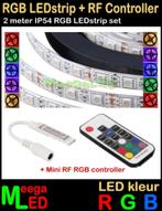 RGB LEDstrip - 60L/m - IP65 - SET 2m + RF controller, Nieuw, LEDverlichting, Ophalen of Verzenden, RGB LEDstrip