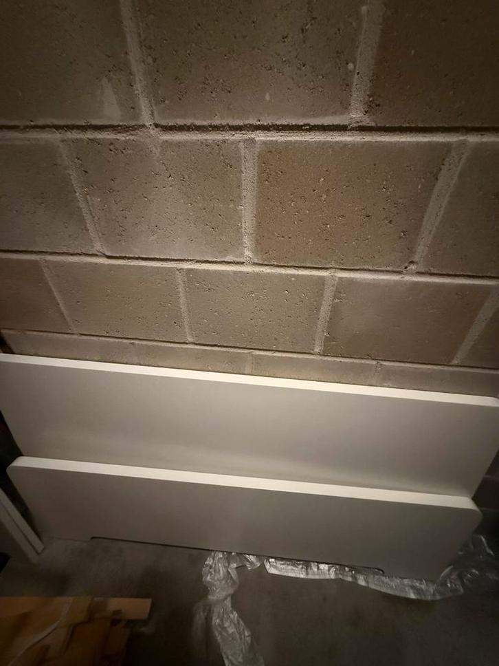 Ikea ASKVOLL bedframe 140x200 - Wit - Gedemonteerd, Huis en Inrichting, Slaapkamer | Bedden, Gebruikt, Tweepersoons, 140 cm, 200 cm