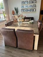 Stevige eettafel met stoelen en bank – compleet eetkamerset, Huis en Inrichting, Complete inboedels, Ophalen