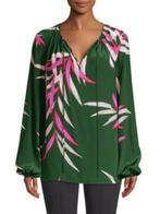 Diane von Furstenberg zijden blouse, US6 NIEUW met kaartjes, Nieuw, Diane von Furstenberg, Groen, Ophalen of Verzenden