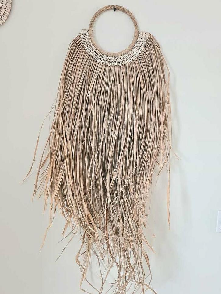 Raffia wandhanger Yamika uit Bali, Huis en Inrichting, Woonaccessoires | Wanddecoraties, Nieuw, Ophalen of Verzenden