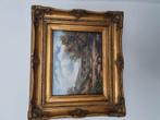 Landschap schilderij 38cm bij 33cm, Antiek en Kunst, Kunst | Schilderijen | Klassiek, Ophalen of Verzenden