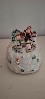 Vintage kerstmuziekdoosje. Met schaatsende poppetjes, Antiek en Kunst, Ophalen of Verzenden