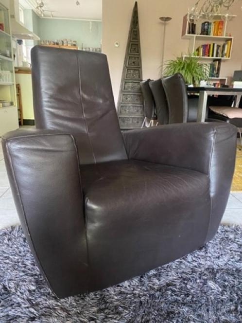 Fauteuil - Gerard van den Berg, Huis en Inrichting, Fauteuils, Gebruikt, Leer, 75 tot 100 cm, 75 tot 100 cm, Ophalen