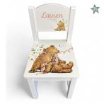 Geboortestoeltje met naam en beertjes - Roze, Kinderen en Baby's, Kinderkamer | Tafels en Stoelen, Ophalen of Verzenden, Nieuw