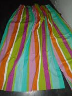 Hema Meisjes Kamer Kleurrijke Dikke Gordijnen 2x145x220, Hema, Crème, Zo goed als nieuw, 200 cm of meer