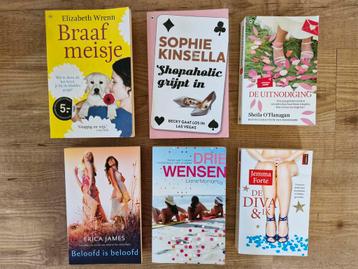 Chicklit boeken, diverse titels (goede staat) beschikbaar voor biedingen