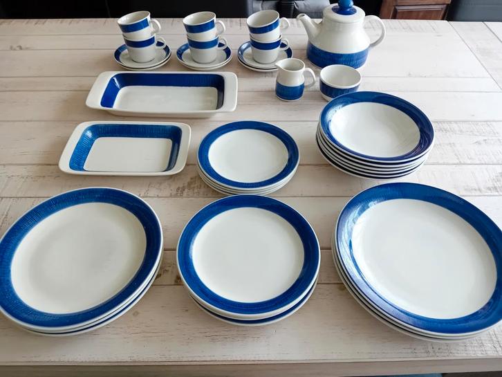 Design Hertha Bengtson Rorstrand Koka blauw servies puntgaaf, Antiek en Kunst, Antiek | Porselein, Ophalen of Verzenden