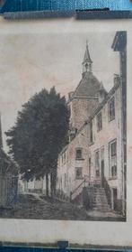 Prent Muurhuizen Amersfoort, Antiek en Kunst, Kunst | Etsen en Gravures, Ophalen of Verzenden