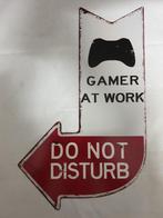 Gamer,metaal,wandbord,gamers,do not disturb, Nieuw, Ophalen of Verzenden