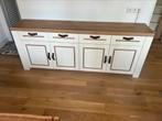Kast wit met eiken, Huis en Inrichting, Kasten | Dressoirs, Eikenhout, Ophalen of Verzenden, Zo goed als nieuw, 200 cm of meer