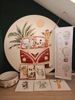 Kinderkamerset Waggel Jungle -muurcirkel, lamp, canvas &meer, Ophalen, Zo goed als nieuw