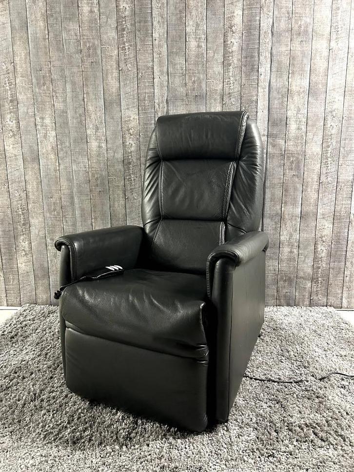 Stawett leren Sta op Fauteuil, Huis en Inrichting, Fauteuils, Zo goed als nieuw, Leer, Metaal, 50 tot 75 cm, 75 tot 100 cm, Verzenden