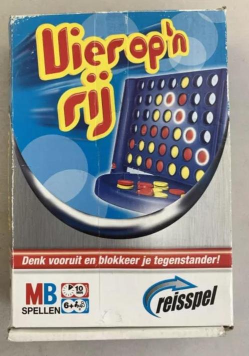 Vier op een rij reisspel compact spel compleet MB Hasbro, Hobby en Vrije tijd, Gezelschapsspellen | Bordspellen, Zo goed als nieuw
