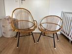 Jaren 60 rotan kinder stoeltjes vintage, Kinderen en Baby's, Kinderkamer | Tafels en Stoelen, Gebruikt, Ophalen, Stoel(en)