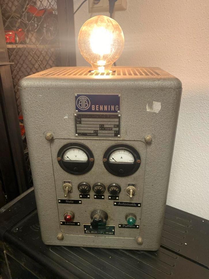 Industriële Lamp - Benning Transformator Lamp Uniek Design, Antiek en Kunst, Antiek | Lampen, Ophalen