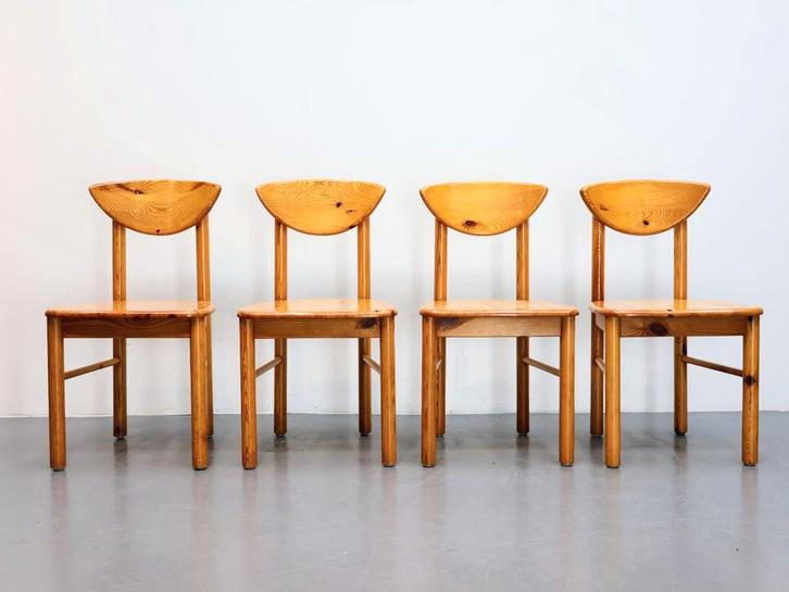 Vintage eetkamerstoelen | Pine | Daumiller  | Set van 4, Huis en Inrichting, Stoelen, Gebruikt, Vier, Hout, Bruin, Ophalen