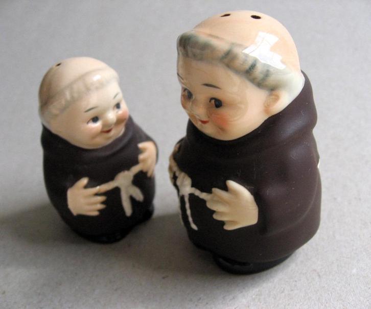 Goebel zout en peper stel, twee monniken, jaren 60, Antiek en Kunst, Antiek | Servies los, Ophalen of Verzenden