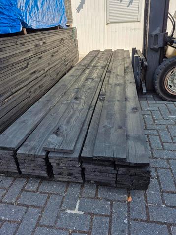 40 douglas planken 2.5x20x400 zwart geïmpregneerd  beschikbaar voor biedingen