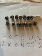 Pandora letterbedels met goud., Sieraden, Tassen en Uiterlijk, Bedels, Ophalen of Verzenden, Zo goed als nieuw, Overige materialen