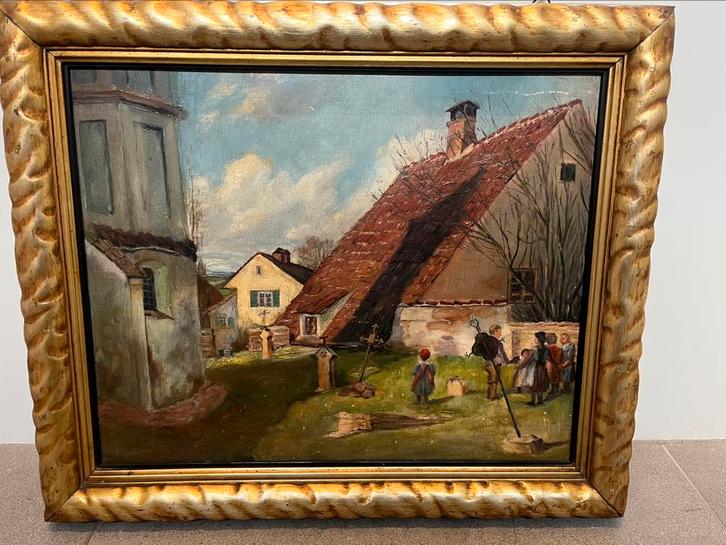 Mooi oud schilderij, Antiek en Kunst, Kunst | Schilderijen | Klassiek, Ophalen