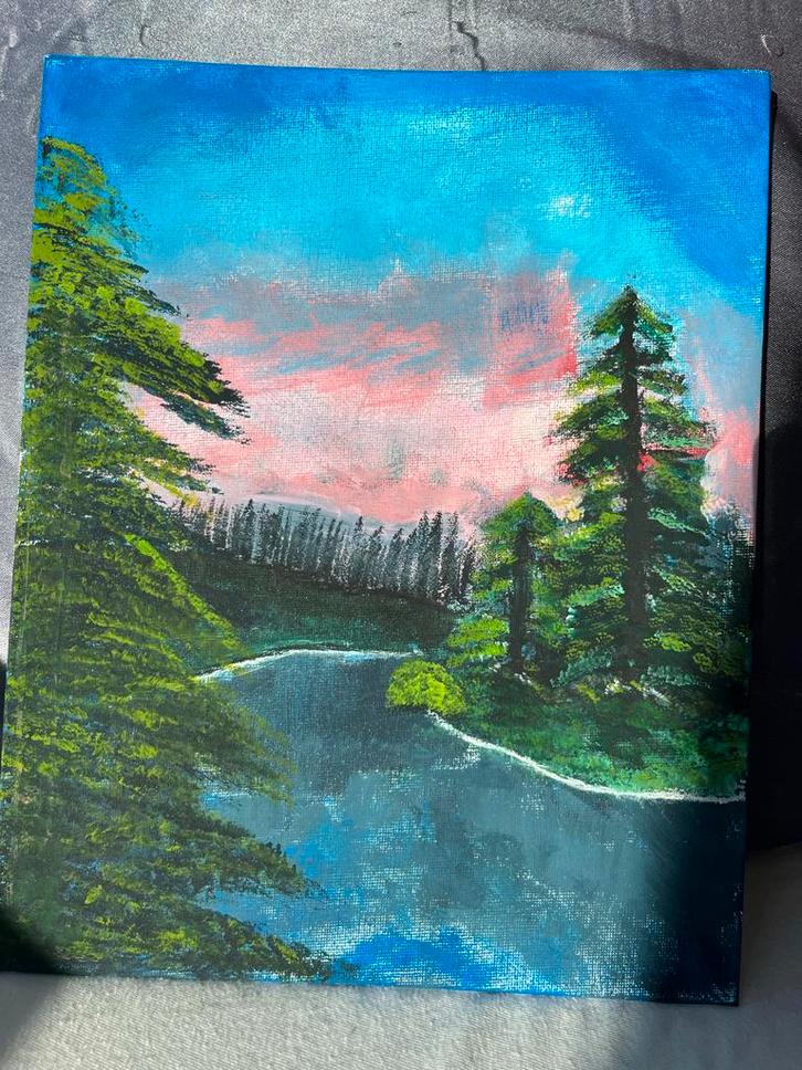 Schilderij voor het goede doel - Landschap, Antiek en Kunst, Kunst | Schilderijen | Klassiek, Ophalen of Verzenden