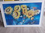 Schilderij met zonnebloemen, Ophalen