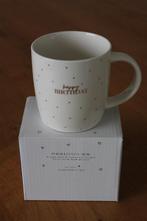 Beker mok koffiebeker melkbeker porselein verjaardag NIEUW, Nieuw, Ophalen of Verzenden, Overige stijlen, Kop(pen) en/of Schotel(s)