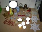 Kerst versiering oa 3 acryl kaarsen, elfje, rozen van lood, Ophalen of Verzenden, Gebruikt