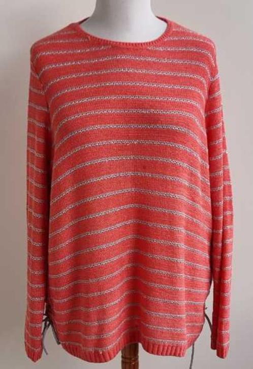 Canda oranje trui met zilver streepje mt. L, Kleding | Dames, Truien en Vesten, Zo goed als nieuw, Maat 42/44 (L), Oranje, Ophalen of Verzenden