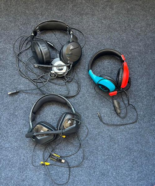 Diverse headsets voor de ps4 / ps5 / nintendo switch, Computers en Software, Headsets, Zo goed als nieuw, Over-ear, Gaming headset