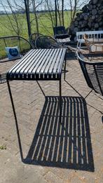 Zwarte metalen tuintafel. In nieuwstaat, Ophalen, Zo goed als nieuw, Rechthoekig, Metaal