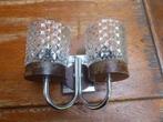 Vintage wandlampje met 2 lichtpunten, Antiek en Kunst, Antiek | Lampen, Ophalen of Verzenden
