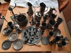 Collectie tinnen lampen, borden, kandelaars en kannen, Ophalen of Verzenden