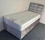 Luxury Velvet Upholstered Bed – Available in Multiple Sizes, Verzenden, Tweepersoons, Dekbedovertrek