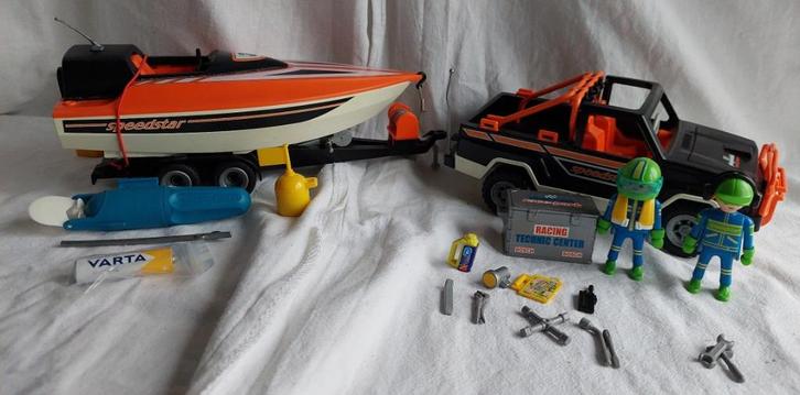 Playmobil 3399 Jeep met Trailer en Boot II, Kinderen en Baby's, Speelgoed | Playmobil, Gebruikt, Complete set, Ophalen of Verzenden